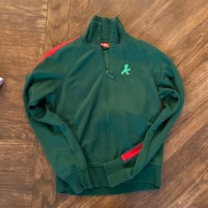 Green track jacket